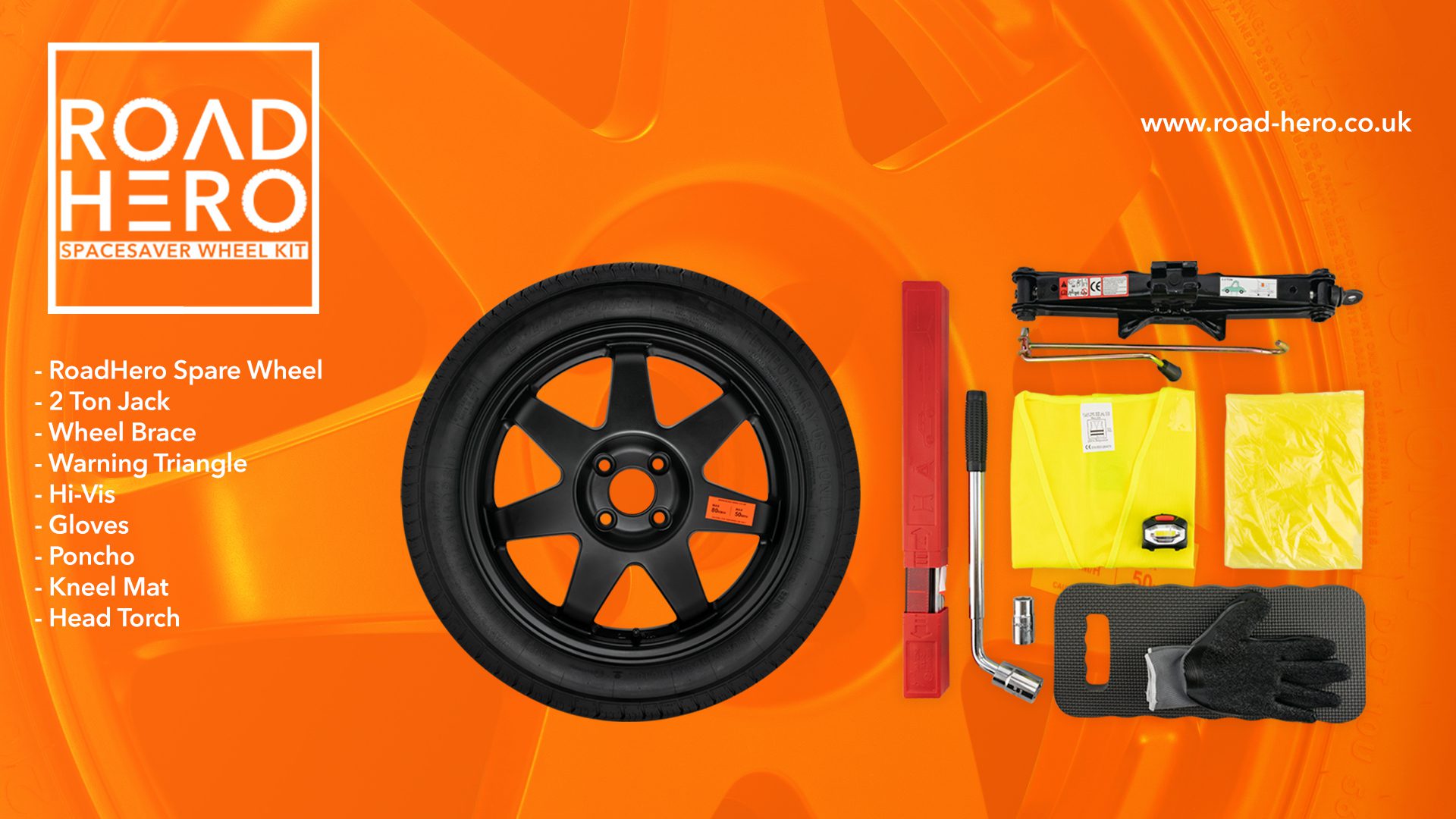 Mk4 RoadHero RH019 Space Saver Spare Wheel & Tyre Kit For Seat Ibiza 08-16